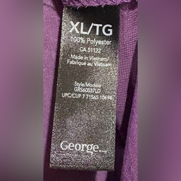 George, Purple Chiffon Tunic/Swimsuit Cover-Up, Size XL ☀️ - Picture 7 of 8